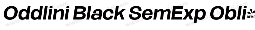 Oddlini Black SemExp Obli字体转换